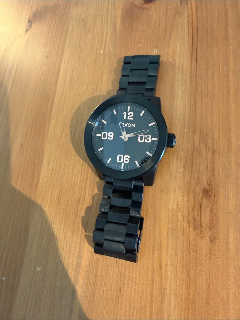 Nixon Black Stainless Link Bracelet Watch